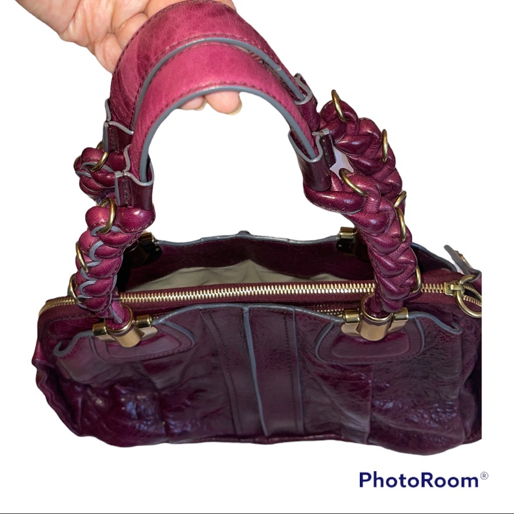 Chloé leather shoulder bag. Purple leather - Picture 6 of 17